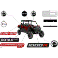 BODY - DECALS - 2025 CAN AM COMMANDER MAX 1000R EFI XT - FIERY RED METALLIC - 64" WIDTH CALI