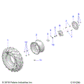 WHEELS: FRONT TIRE and BRAKE DISC - 2018 POLARIS SPORTSMAN 450 HO