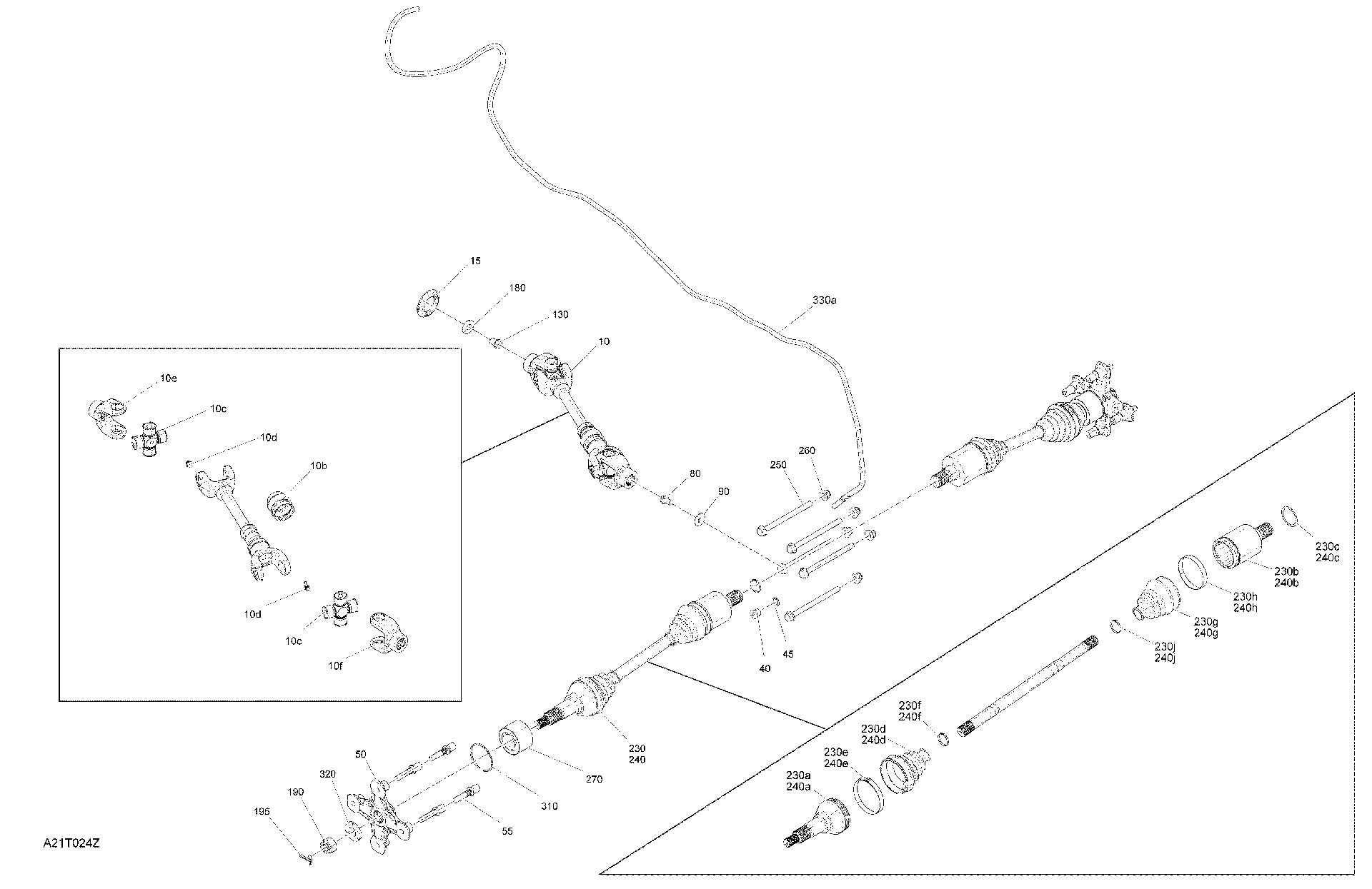 An Image of a Genuine Can-Am Parts Schematic Diagram showing the schematic - DRIVE - REAR SECTION - COMMON PARTS