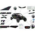 BODY - DECALS - 2025 CAN AM MAVERICK R MAX X RS - TIMELESS BLACK METALLIC - 77" WIDTH