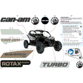 BODY - DECALS - 2024 CAN AM MAVERICK TURBO RS 72 INCH - CATALYST GRAY - 72" WIDTH - (2)