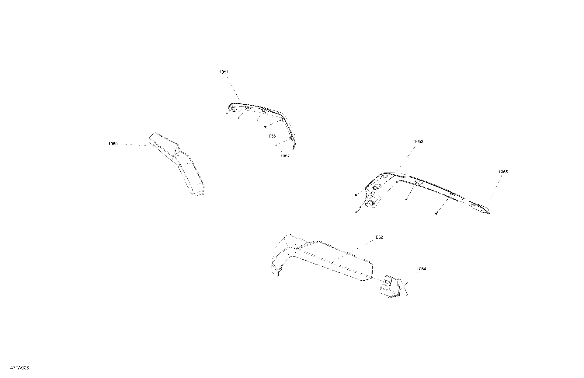 An Image of a Genuine Can-Am Parts Schematic Diagram showing the schematic - BODY - MUDGUARD