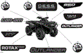 BODY - FEATURE DECALS - 2024 CAN AM OUTLANDER 850 EFI 4X4 XT - FIERY RED METALLIC