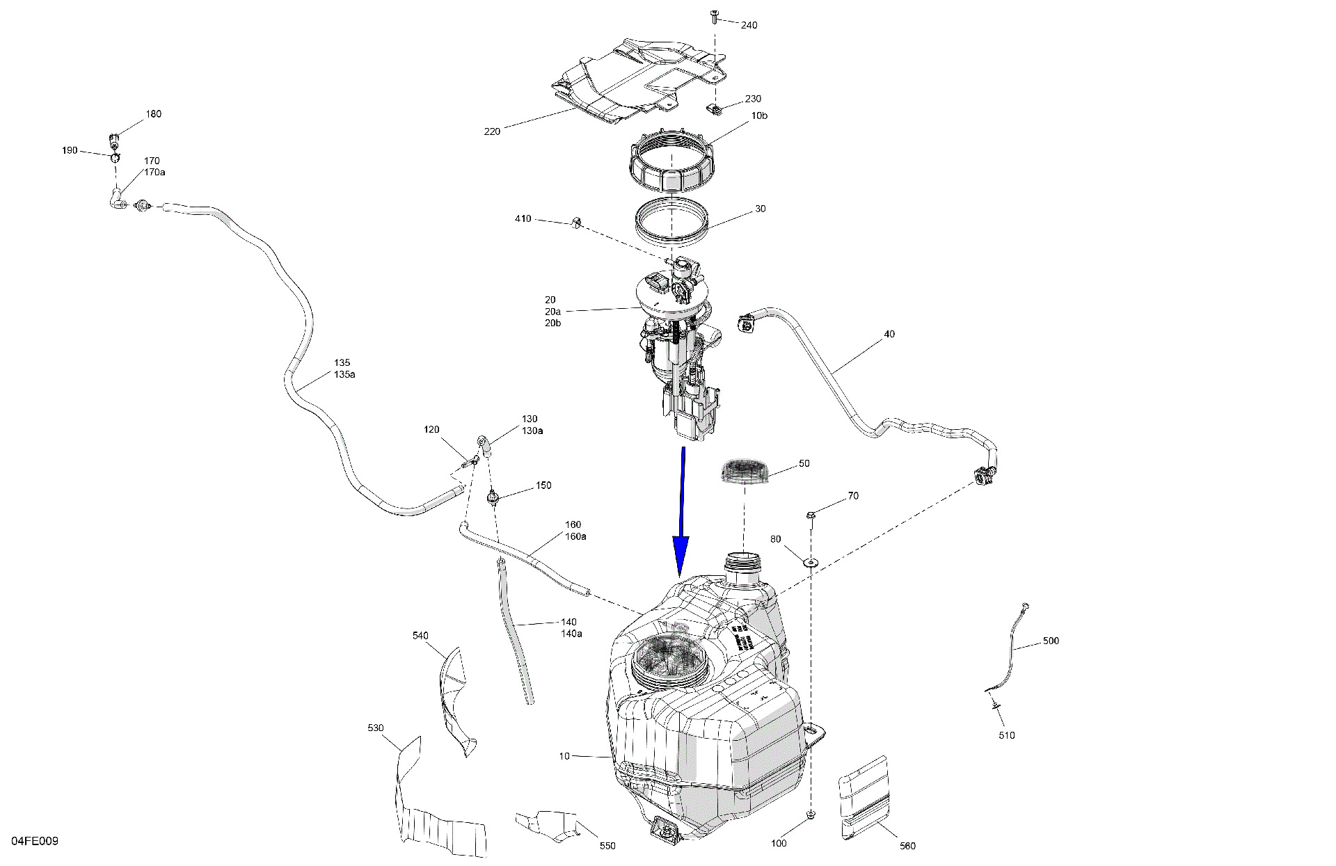 An Image of a Genuine Can-Am Parts Schematic Diagram showing the schematic - ENGINE - FUEL