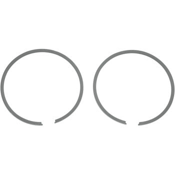 Two identical Polaris Piston Rings 72.00 mm by Wsm, with small gaps, are shown side by side on a plain white background—ideal for cylinder applications or as ready-to-order parts.