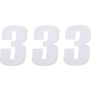 Race Number 3 White 4.5" by Moose Offroad