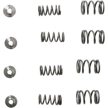 Nine Honda Valve Spring Kit 0.465" Lift by Kibblewhite springs are shown in a 3x3 grid, each row displaying dual valve springs from the top view (left), side view (middle), and angled view (right); all coils and sizes are uniform.
