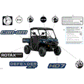 BODY - DECALS - 2025 CAN AM DEFENDER HD7 XT - DUSTY NAVY - 62" WIDTH