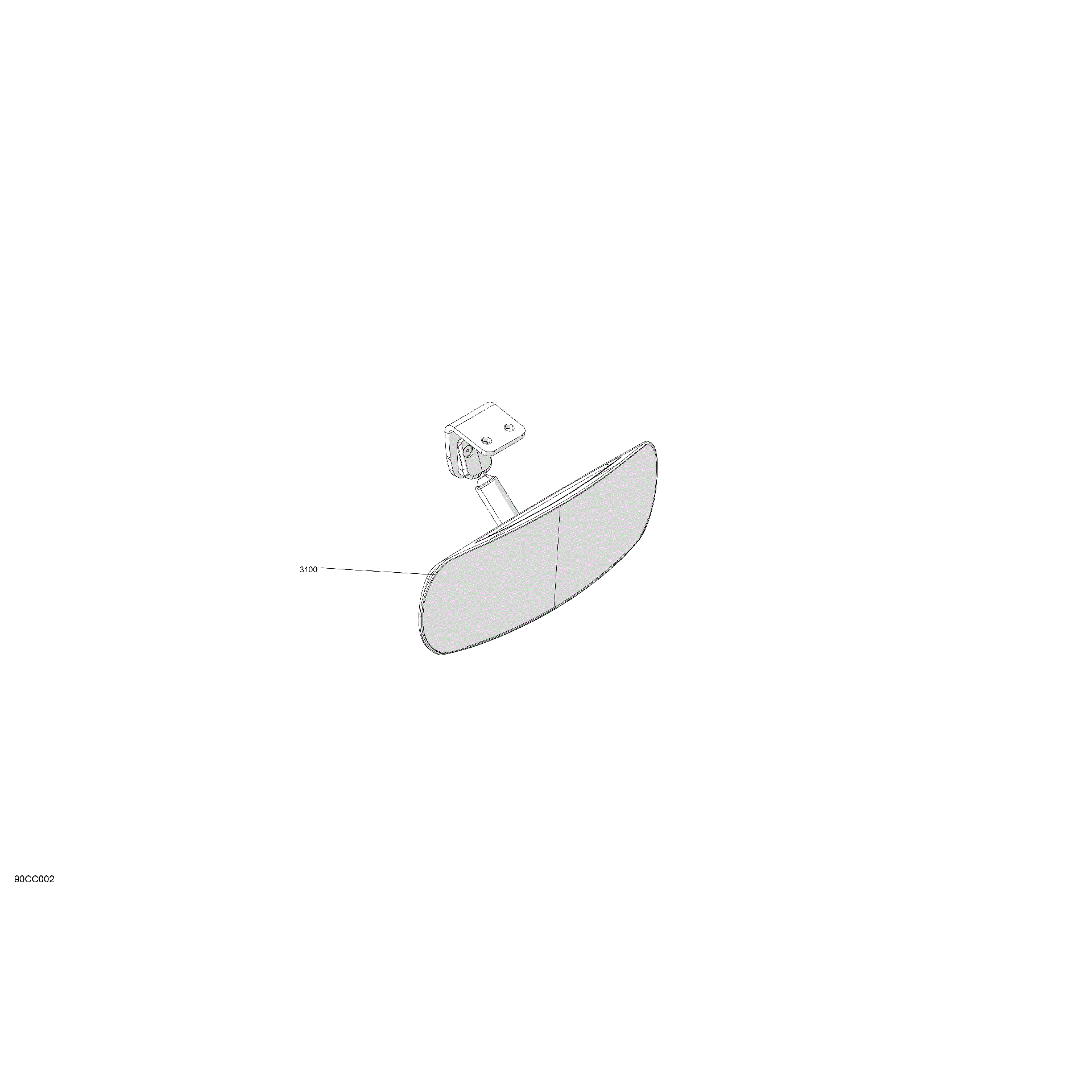 An Image of a Genuine Can-Am Parts Schematic Diagram showing the schematic - MISCELLANEOUS - MIRRORS