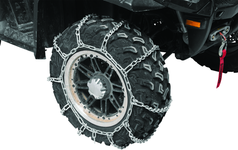 QuadBoss QBS563554 Small Tire Chain for Powersports Vehicles with Sharp V-Bar Traction Points