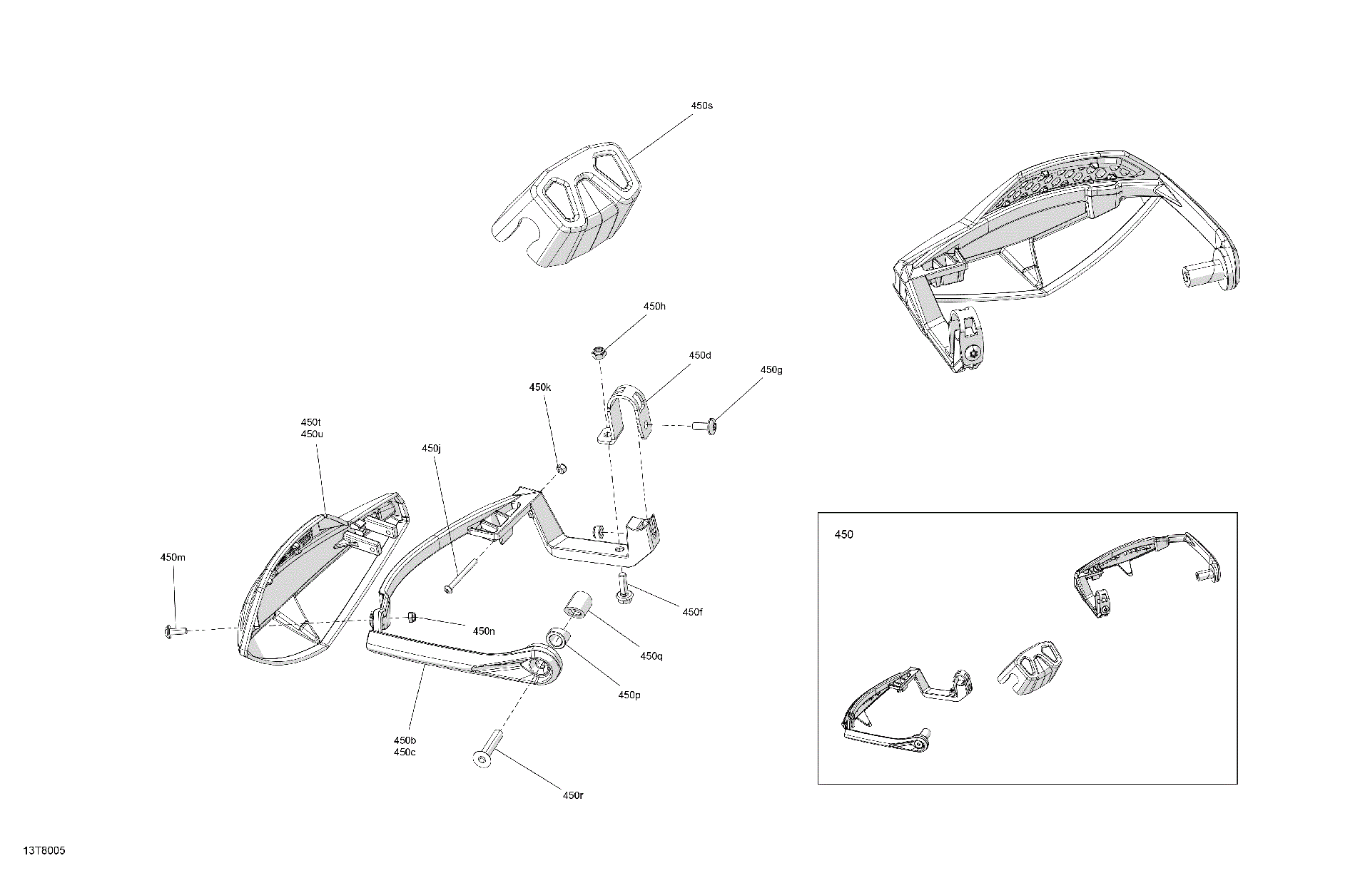 An Image of a Genuine Can-Am Parts Schematic Diagram showing the schematic - MECHANIC - AIR DEFLECTOR