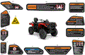 BODY - WARNING DECALS - 2024 CAN AM OUTLANDER MAX 500 4X4 DPS - GRANITE GREY