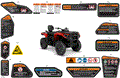 BODY - WARNING DECALS - 2024 CAN AM OUTLANDER 700 4X4 XT - NEO YELLOW