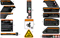 BODY - WARNING DECALS - 2026 CAN AM DEFENDER MAX HD11 XT - STEALTH BLACK - 65" WIDTH