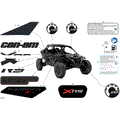 BODY - DECALS - 2025 CAN AM MAVERICK R X RS - TIMELESS BLACK METALLIC - 77" WIDTH - (2)