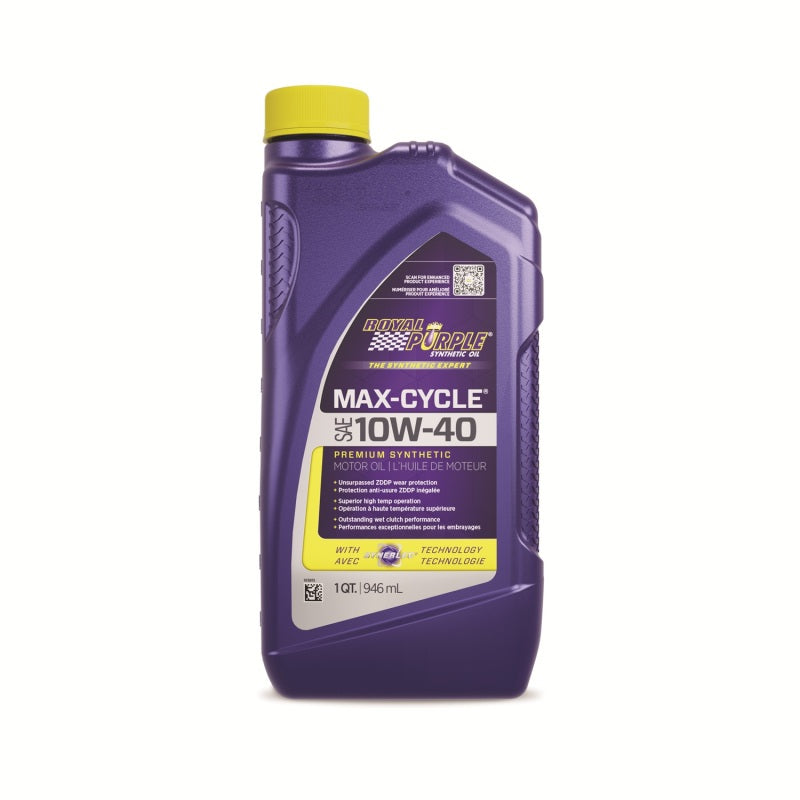 Royal Purple Max-Cycle Synthetic 10W-40 Motorcycle Oil - 1 Quart