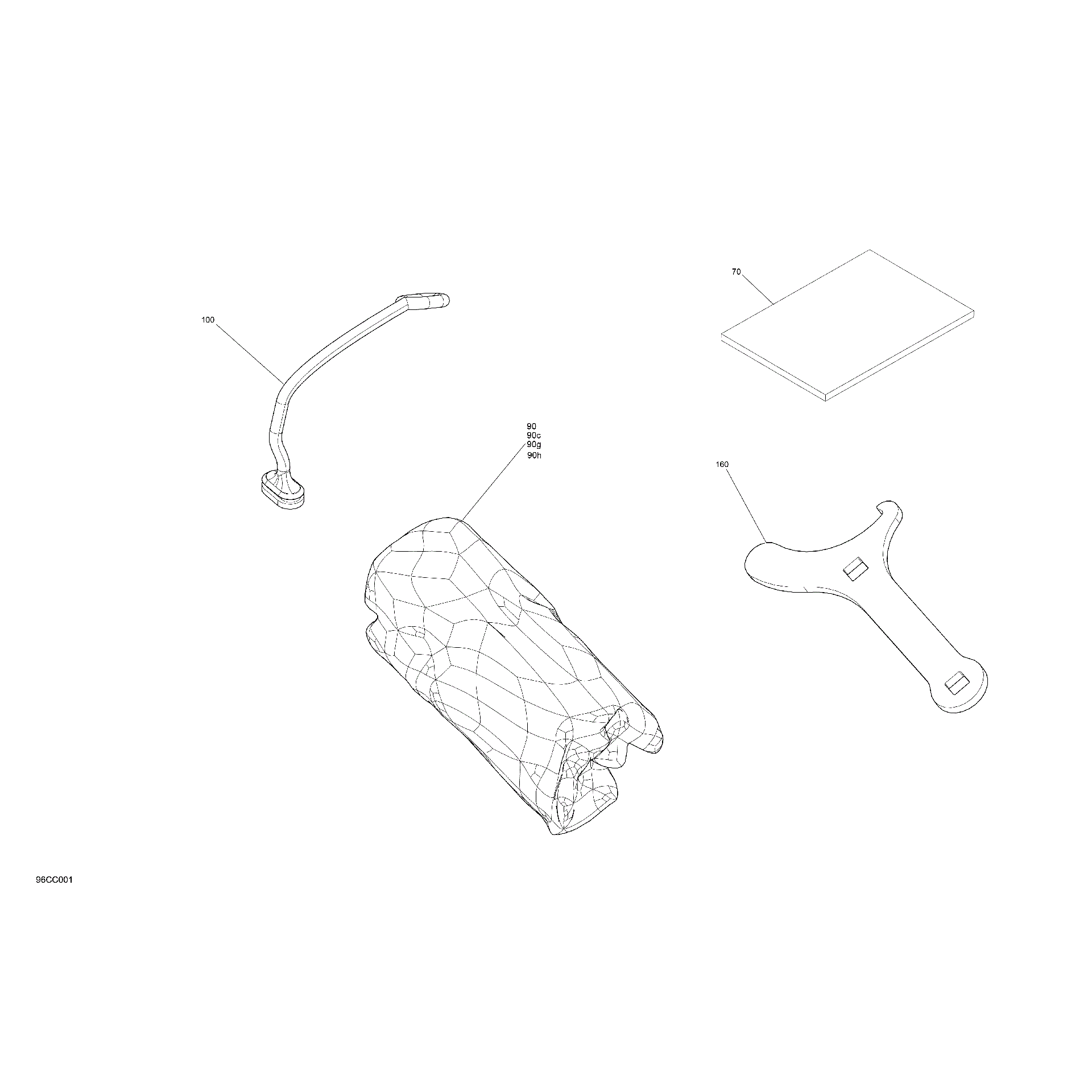 An Image of a Genuine Can-Am Parts Schematic Diagram showing the schematic - MISCELLANEOUS - TOOLS