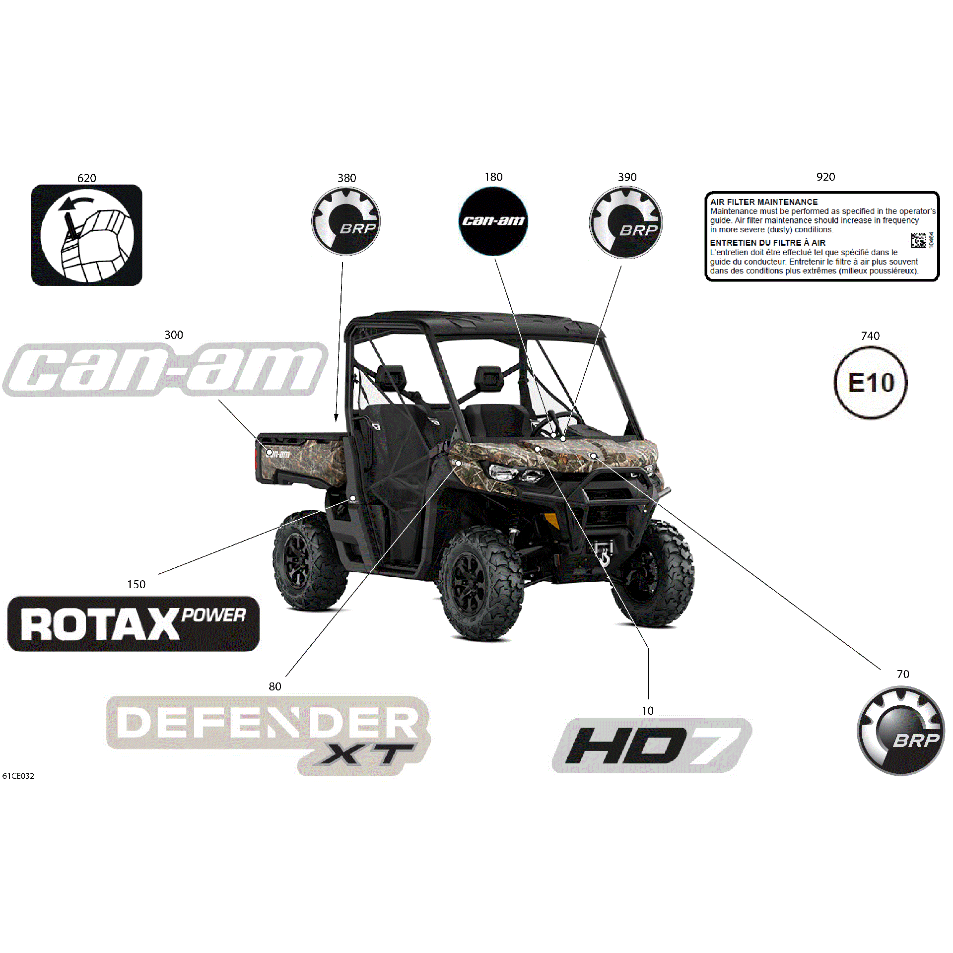 An Image of a Genuine Can-Am Parts Schematic Diagram showing the schematic - BODY - DECALS