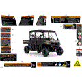 BODY - WARNING DECALS - 2026 CAN AM DEFENDER 6X6 HD10 LTD CAB - DUSTY NAVY SATIN - 65" WIDTH