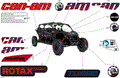 BODY - DECALS - 2026 CAN AM MAVERICK MAX TURBO RS - DUSTY NAVY SATIN - 72" WIDTH CALI