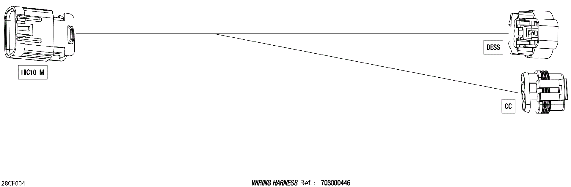 An Image of a Genuine Can-Am Parts Schematic Diagram showing the schematic - ELECTRIC - KEY WIRING HARNESS - 710008905