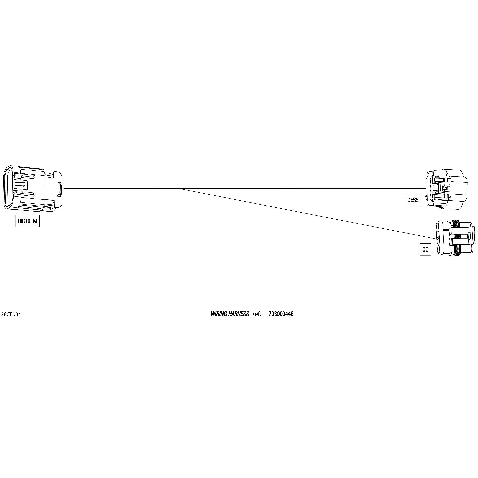 An Image of a Genuine Can-Am Parts Schematic Diagram showing the schematic - ELECTRIC - KEY WIRING HARNESS - 710008905