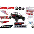 BODY - DECALS - 2024 CAN AM MAVERICK MAX TURBO RS 72 INCH - FIERY RED METALLIC - 72" WIDTH