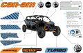 BODY - DECALS - 2025 CAN AM MAVERICK MAX TURBO DS 64 INCH - SCANDI BLUE - 64" WIDTH
