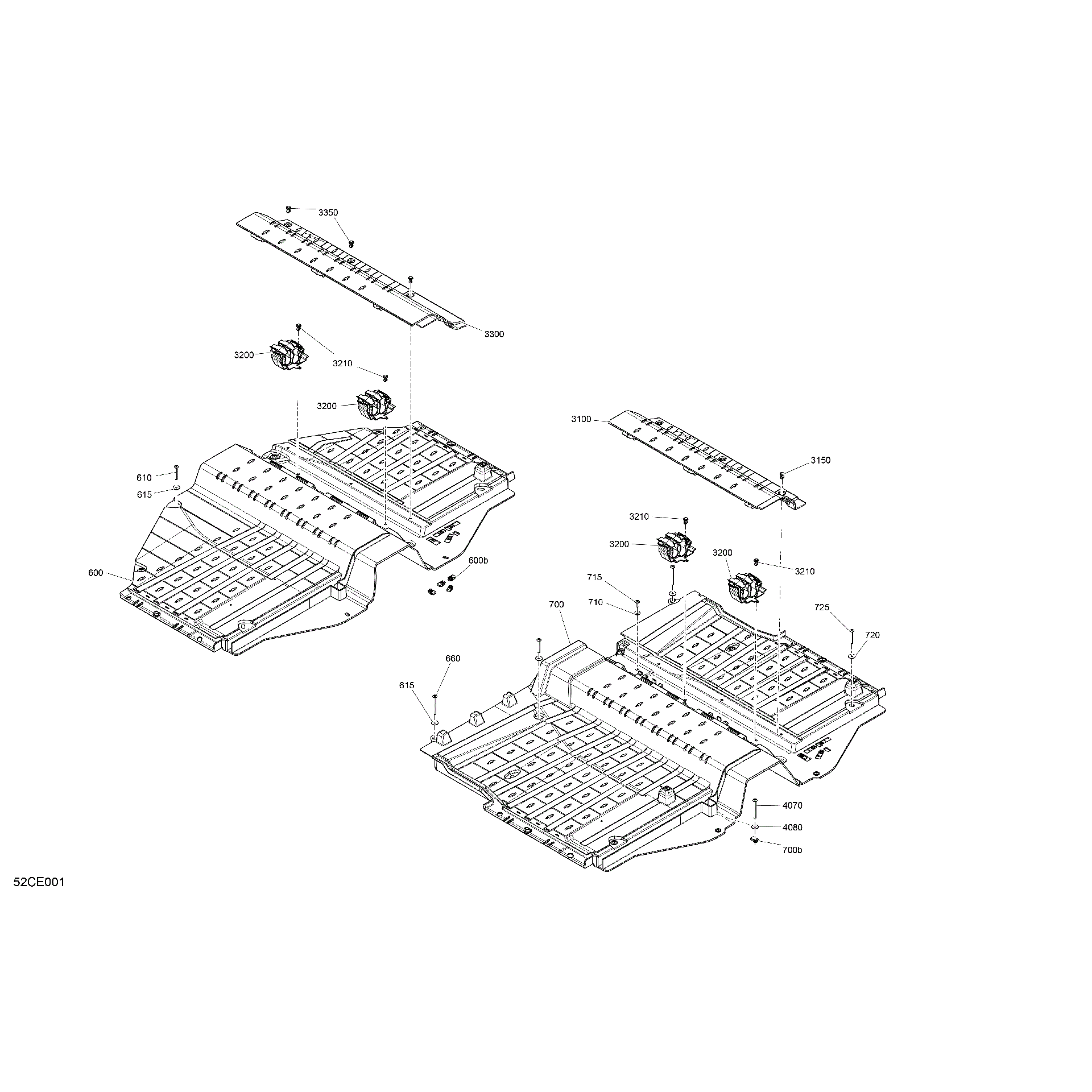 An Image of a Genuine Can-Am Parts Schematic Diagram showing the schematic - CAB INTERIOR - FLOOR