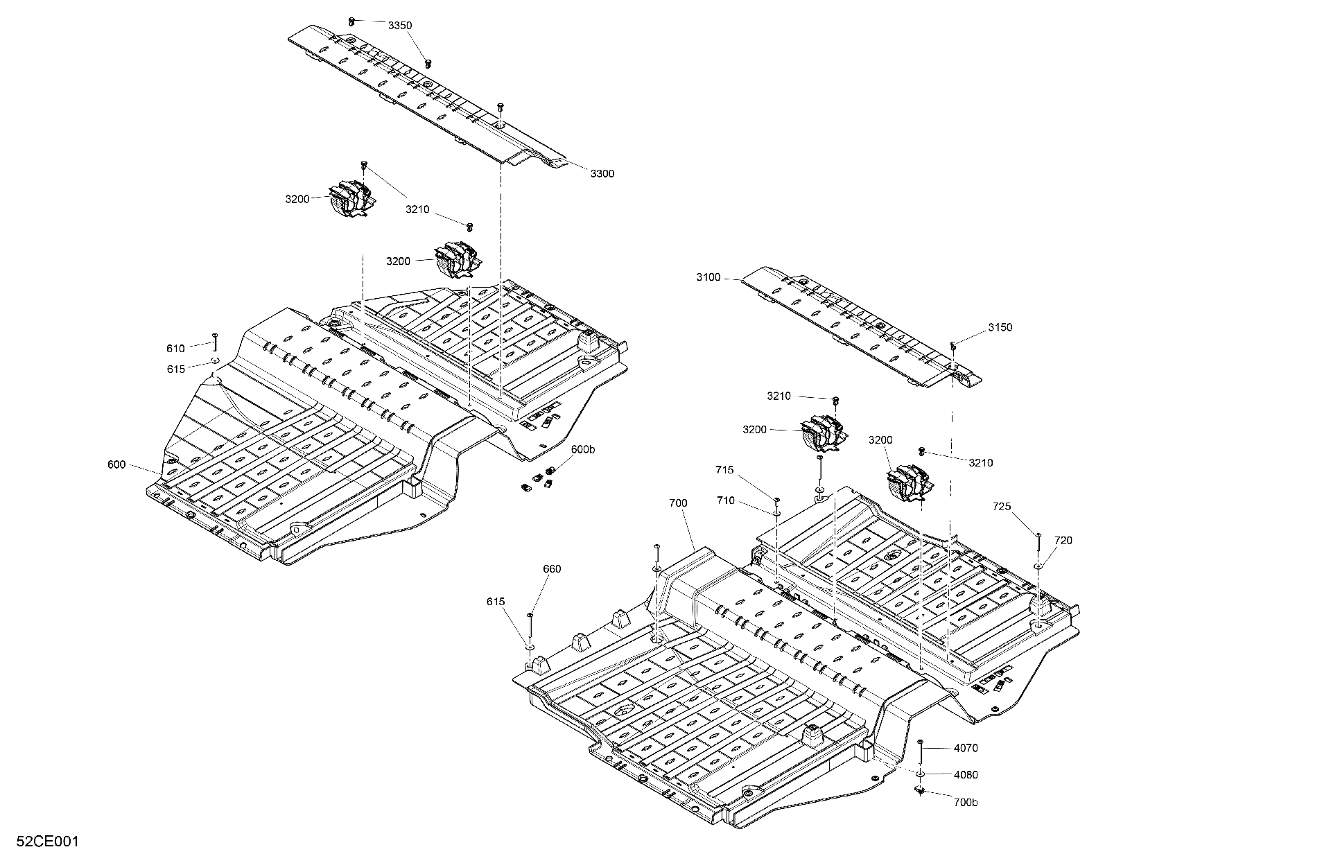 An Image of a Genuine Can-Am Parts Schematic Diagram showing the schematic - CAB INTERIOR - FLOOR