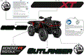 BODY - FEATURE DECALS - 2025 CAN AM OUTLANDER 1000R 4X4 XT - FIERY RED METALLIC