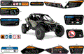 BODY - WARNING DECALS - 2026 CAN AM MAVERICK R X RC - LOFT GREEN SATIN - 77" WIDTH