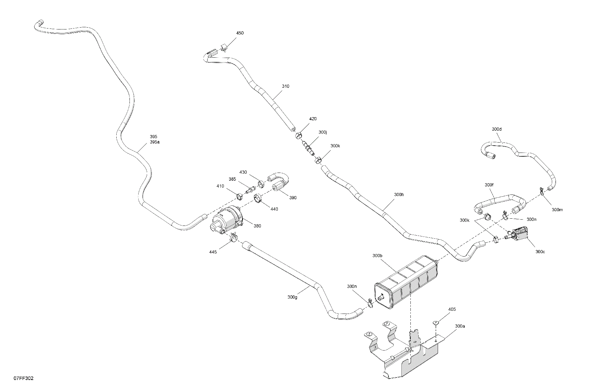 An Image of a Genuine Can-Am Parts Schematic Diagram showing the schematic - ENGINE - CANISTER CHARCOAL ASSEMBLY