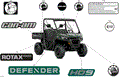 BODY - DECALS - 2025 CAN AM DEFENDER MAX HD9 DPS - COMPASS GREEN - 62" WIDTH CALI