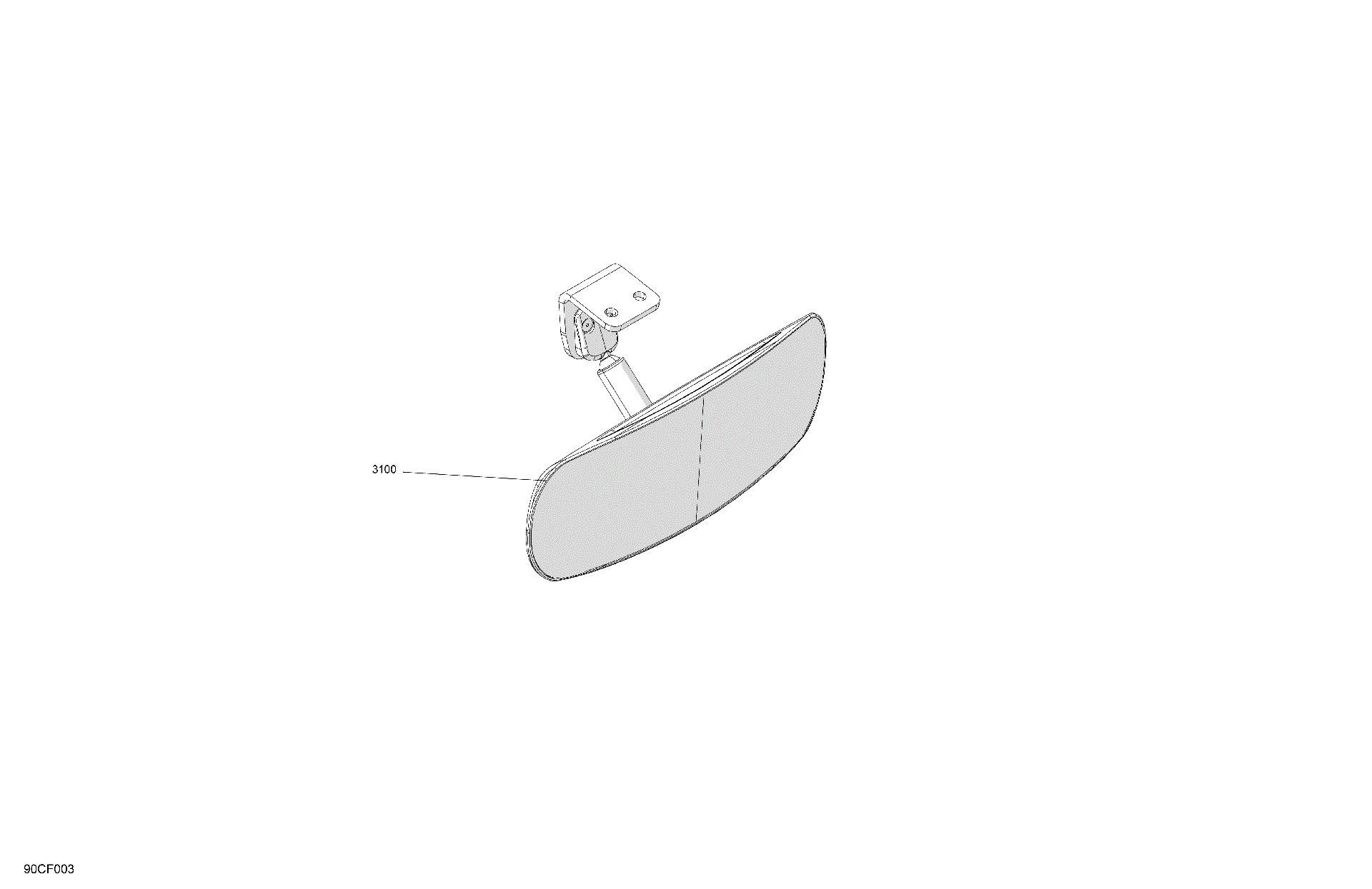 An Image of a Genuine Can-Am Parts Schematic Diagram showing the schematic - MISCELLANEOUS - MIRRORS