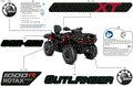 BODY - FEATURE DECALS - 2025 CAN AM OUTLANDER MAX 1000R 4X4 XT - FIERY RED METALLIC