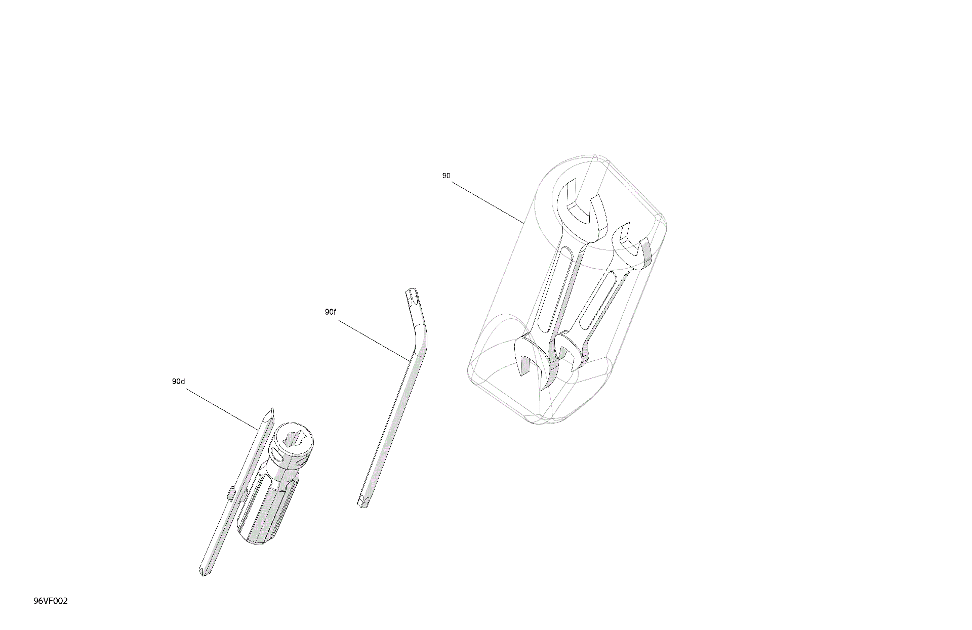 An Image of a Genuine Can-Am Parts Schematic Diagram showing the schematic - MISCELLANEOUS - TOOLS
