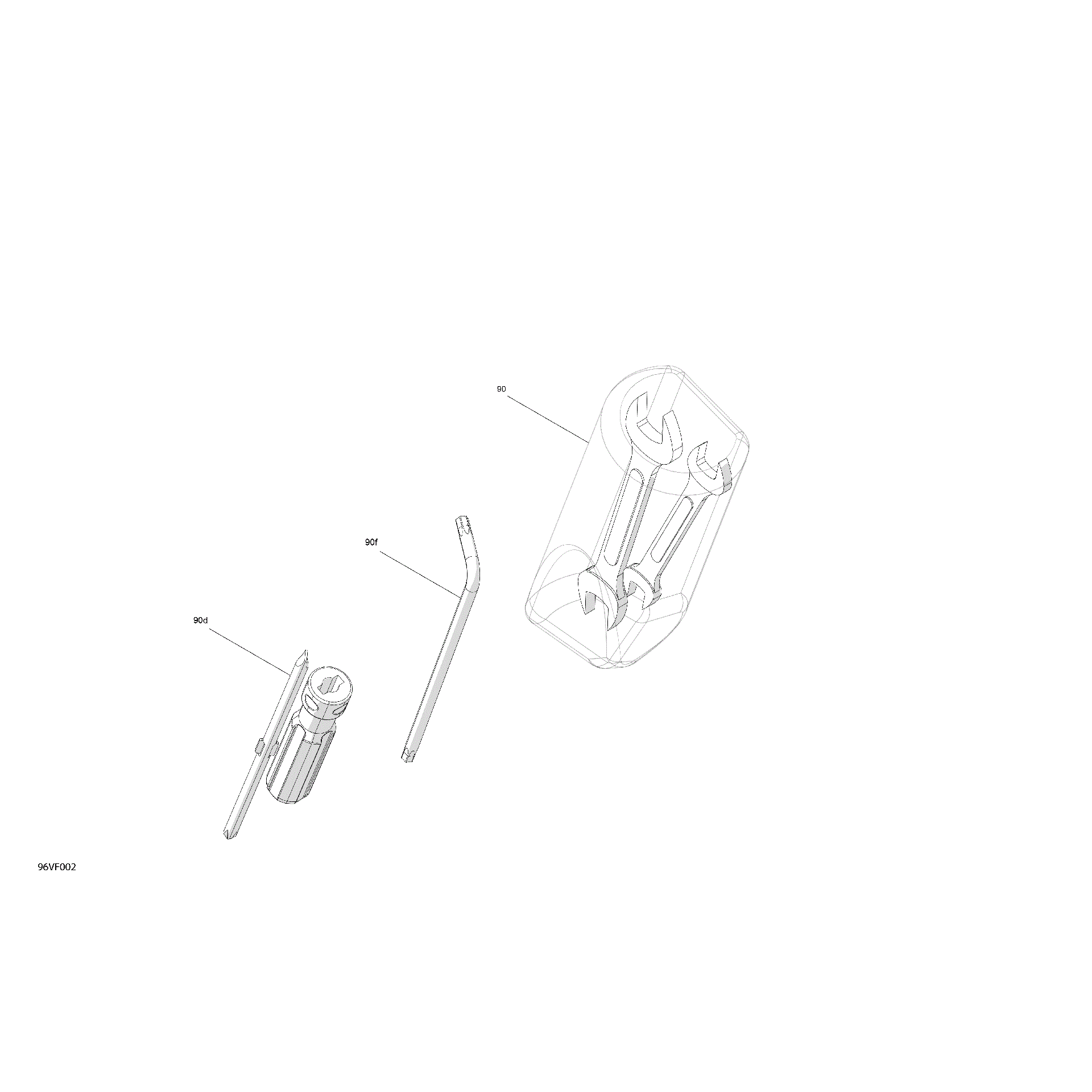 An Image of a Genuine Can-Am Parts Schematic Diagram showing the schematic - MISCELLANEOUS - TOOLS