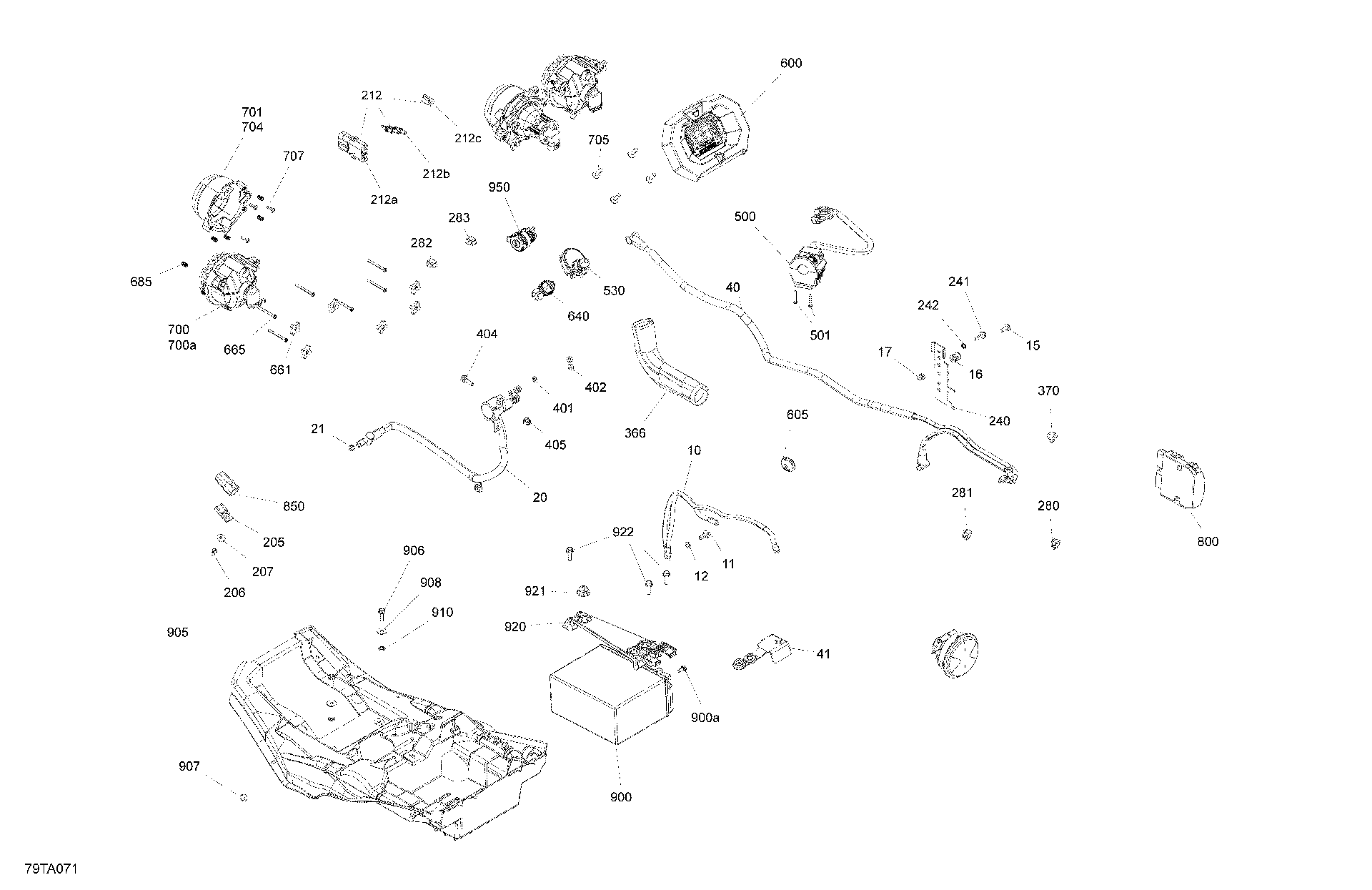 An Image of a Genuine Can-Am Parts Schematic Diagram showing the schematic - ELECTRIC - SYSTEM