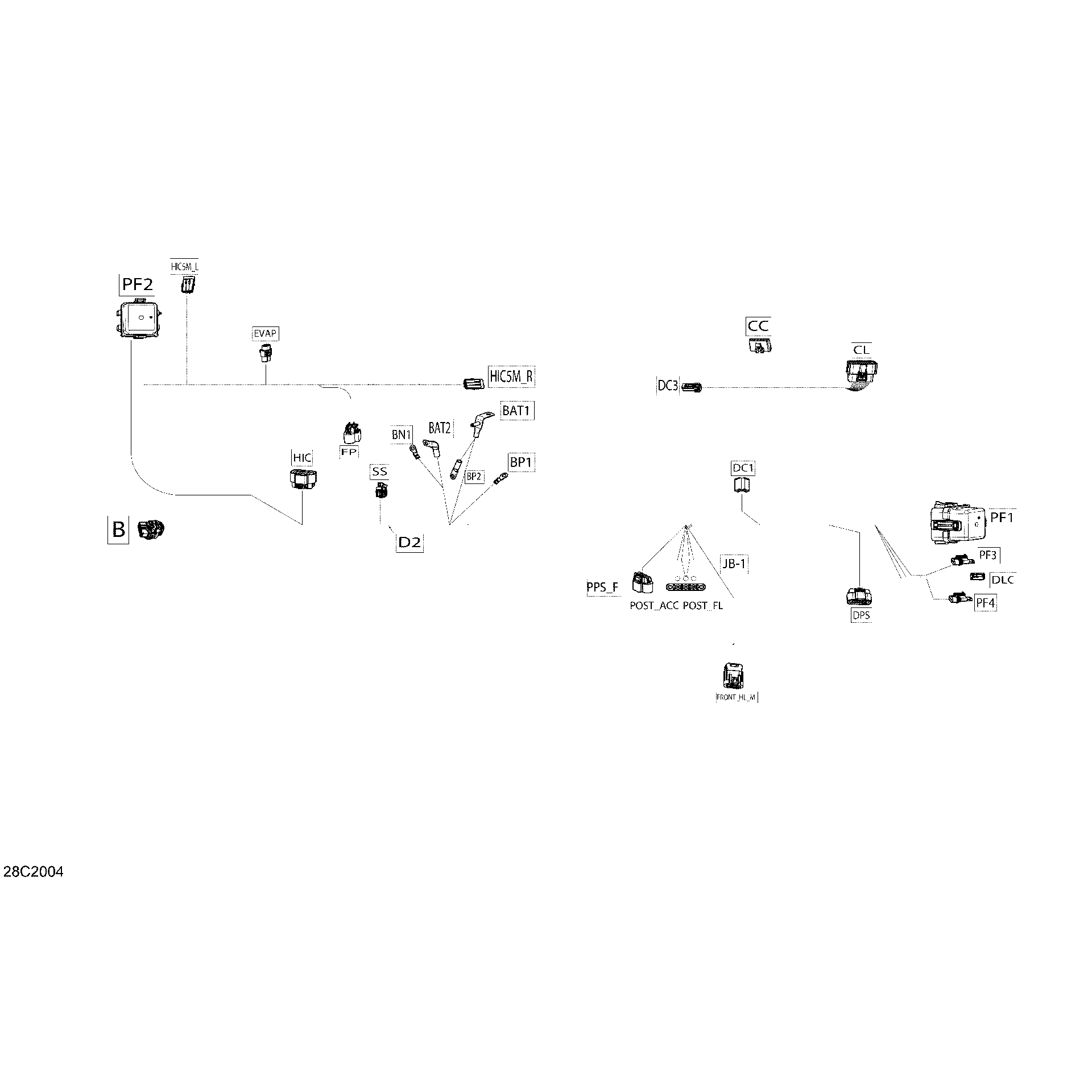 An Image of a Genuine Can-Am Parts Schematic Diagram showing the schematic - MAIN HARNESS - 710006762