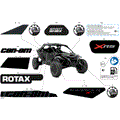 BODY - DECALS - 2024 CAN AM MAVERICK R X RS - TIMELESS BLACK METALLIC - 77" WIDTH SAS CALI