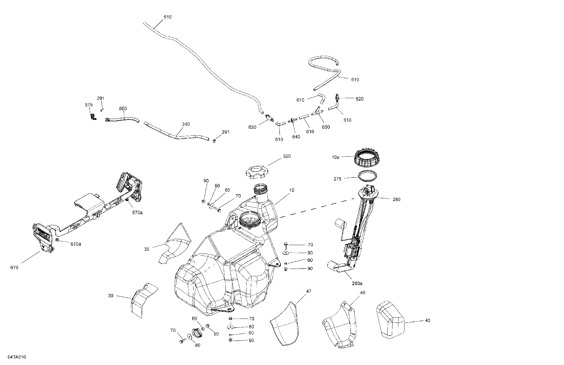 An Image of a Genuine Can-Am Parts Schematic Diagram showing the schematic - ENGINE - FUEL