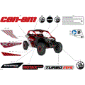 BODY - DECALS - 2025 CAN AM MAVERICK TURBO RR X DS 64 INCH - FIERY RED METALLIC - 64" WIDTH