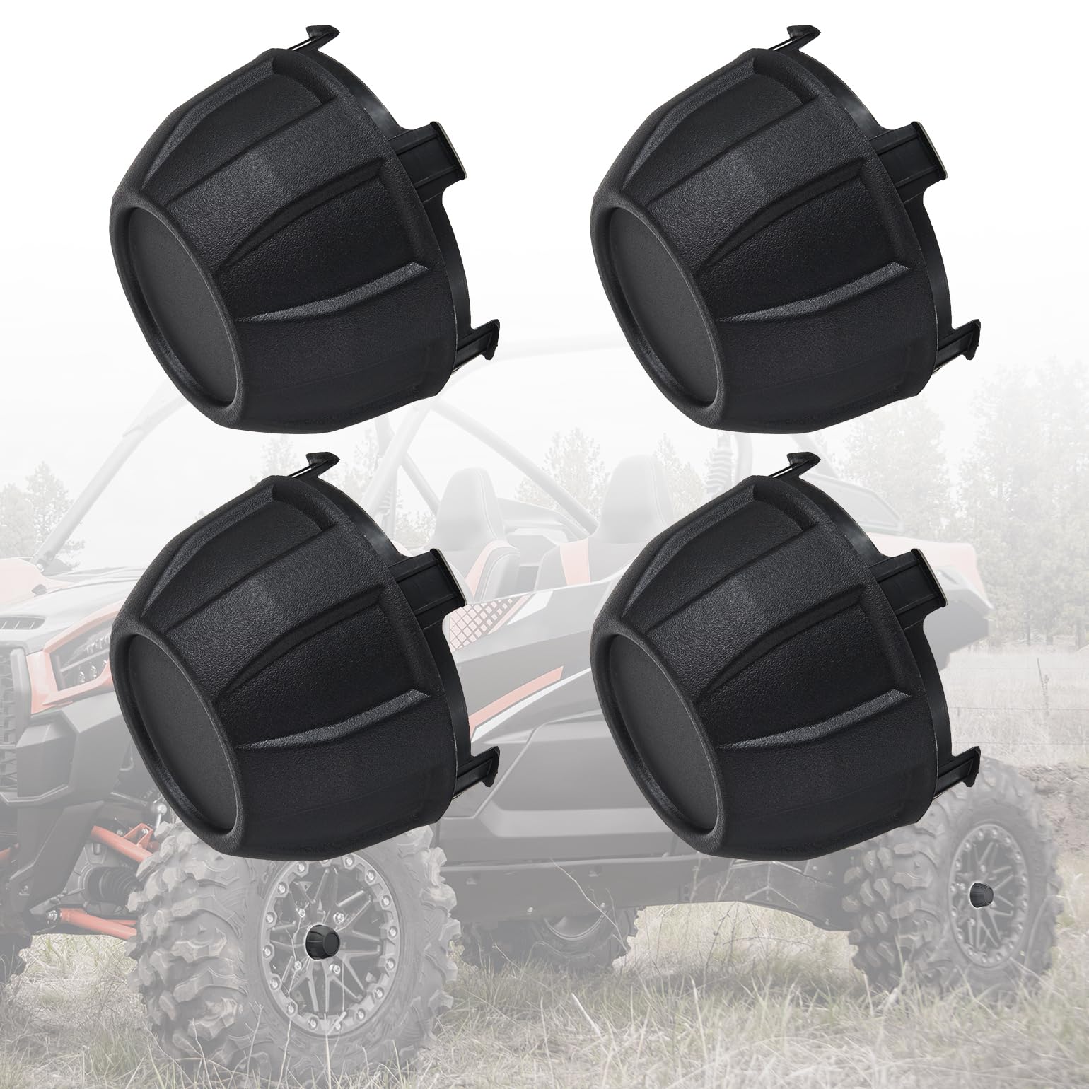 4PCS Tire Wheel Hub Caps for Kawasaki Teryx KRX 1000 by Kemimoto B1001-01701BK Wheel Center Cap B1001-01701BK Kemimoto