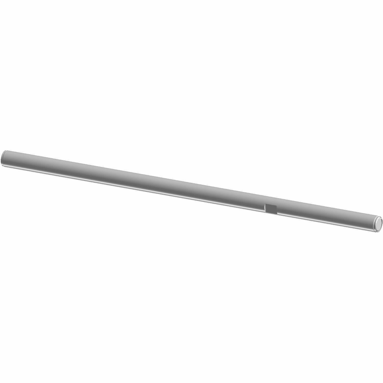 Long silver metallic tie rod with smooth cylindrical shape and subtle groove near one end.