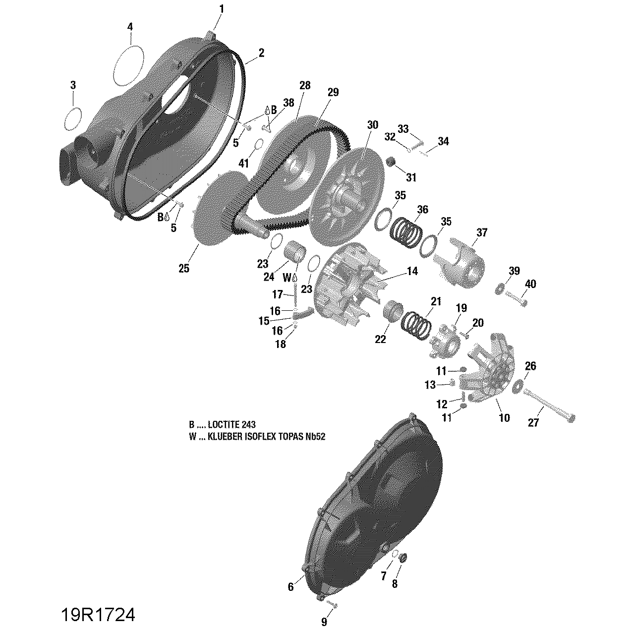 An Image of a Genuine Can-Am Parts Schematic Diagram showing the schematic - TRANSMISSION - HD10