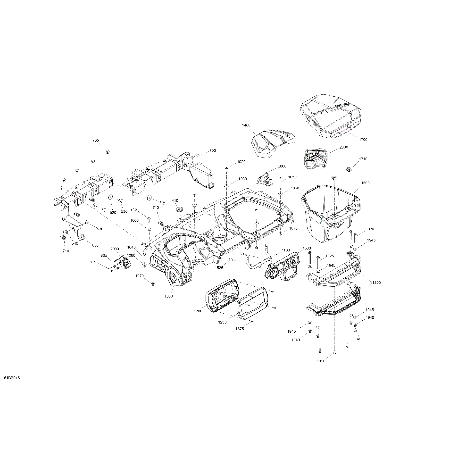 An Image of a Genuine Can-Am Parts Schematic Diagram showing the schematic - CAB INTERIOR - DASHBOARD