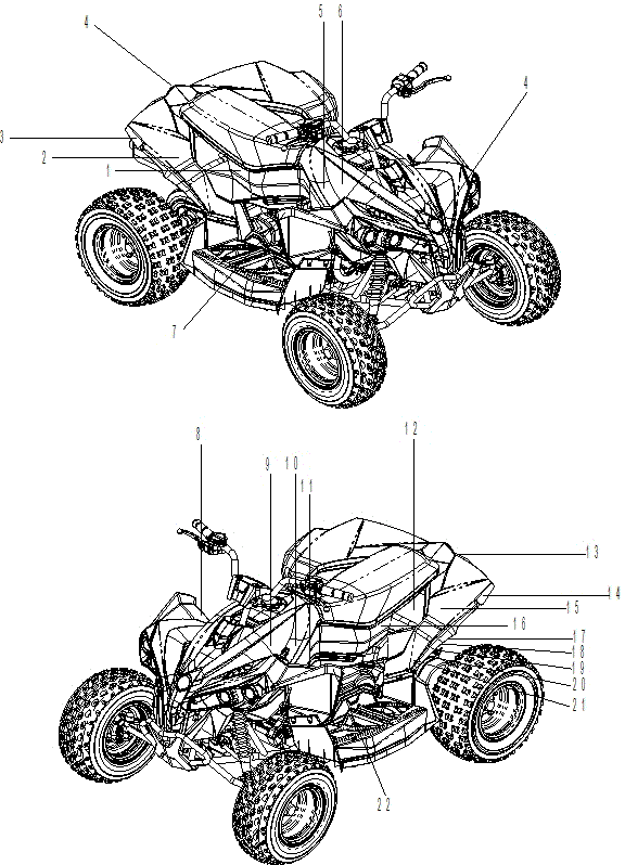 An Image of a Genuine Can-Am Parts Schematic Diagram showing the schematic - BODY - DECAL 70 CATALYST GREY