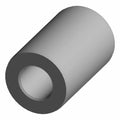 Gray cylindrical metal rocker shaft with hollow center and smooth surface.