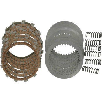 The Clutch Kit by Dp Brakes includes stacked friction plates, discs, and several metal springs, all displayed on a plain white background.